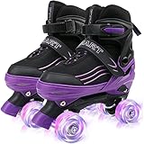Rollschuhe für Mädchen & Jungen Verstellbare Kinder Rollschuhe mit leuchtenden Rädern, lustig...