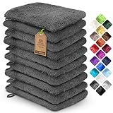 NatureMark 10x Waschhandschuhe aus Frottee 100% Baumwolle – Weich und Robust, Ideal für die...