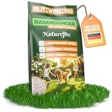 Natureflix Rasendünger Frühjahr & Sommer (2,5kg für 125m²) | Tierfreundlicher Langzeitdünger...