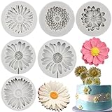 MYPRACS 6 Stück Chrysanthemen Blumen Silikonform Blumen Fondant Kuchen Backformen Schokoladen...