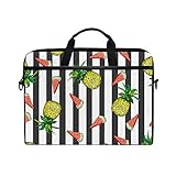 WowPrint Laptop-Hülle, Obst, Ananas, Wassermelone, Laptoptasche, Schultergurt mit Griff, tragbare...