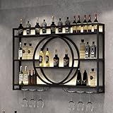 Modernes Wand-Weinregal Mit LED-Beleuchtung, Metall- Und Glas-Design Für Bar-Einheiten, Restaurants...