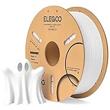 ELEGOO PLA Filament 1.75mm Weiß 1KG, 3D Drucker Filament Maßgenauigkeit +/- 0,02 mm, 1kg Pappspule...