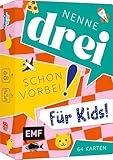 Edition Michael Fischer Kartenspiel: Nenne DREI – Schon vorbei! ... für Kids! Das rasante...