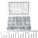 zrfgbxim 1080 Senkkopfschrauben Muttern Set,M3 M4 M5 M6 Schrauben Set,Flachkopfschrauben...