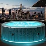 BRAST® Whirlpool aufblasbar MSpa Starry mit LED-Beleuchtung für 6 Personen Ø204x70cm In- Outdoor...