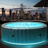 BRAST® Whirlpool aufblasbar MSpa Starry mit LED-Beleuchtung für 6 Personen Ø204x70cm In- Outdoor...