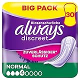 Always Discreet Inkontinenzeinlagen Für Frauen Normal 30 Stück Rundumschutz Unglaubliche...