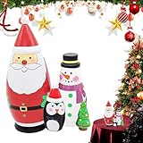 Generisch Weihnachts-Nistpuppen für Kinder,Weihnachtsbaum-Nistpuppen,Handgefertigte Stapelpuppen...