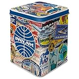 Nostalgic-Art Retro Teedose, 100 g, Pan Am – Travel Collage – Geschenk-Idee für Reiselustige,...