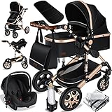 KESSER® Loops 3in1 Kinderwagen Kombikinderwagen Komplett-Set inkl. Babywanne & Buggy Sportsitz &...