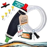 HELPPO Handpumpe zum Umfüllen von Flüssigkeiten wie Benzin, Diesel, Öl, Wasser - XL Umfüllpumpe...