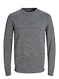 JACK & JONES Herren Jjebasic Knit Crew Neck Noos Pullover, Navy Blazer 1, L EU