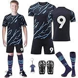 Fußballtrikot Kinder 2023/2024 Jungen Football Trikot Set, Schweißabsorbierenden Fußball Trikot...