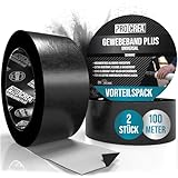 PROCREA® 2x Panzerband Schwarz [Hochwertiges Gewebeband Plus UV] Universelles Duct Tape & Gaffa...