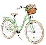 Milord Komfort Fahrrad mit Weidenkorb, Hollandrad, Damenfahrrad, Citybike, Vintage, 28 Zoll,...