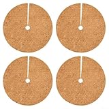 4 Stück Kokosfasern Mulchring Baumschutz Muschel Mulch Runde Loch Matte 23 cm/25 cm Größe...