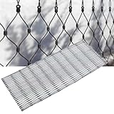 Aoisavch 10cm Gitter 304 Edelstahl Mesh, Home Balkontreppen Heavy Duty Sicherheit Netting, 2mm...