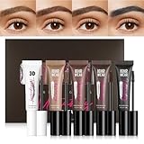 EONFAVE Augenbrauenfarbe Set - Klarer Augenbrauenkleber Und 4 Farben Eyebrow Gel Set - Wasserfest...