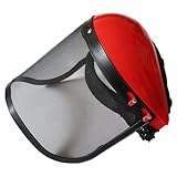 Mesh-Gesichtsschutz, Gesichtsschutz zum Unkrautvernichten, verstellbares Stahlgeflecht, voll mit...