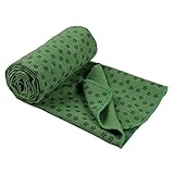 Yoga Handtuch Yogadecke, Rutschfest, Schnelltrocknend 180x60cm, XXL Decke für Sport, Strand,...