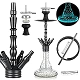 REANICE 24' Hookah Shisha Set Wasserpfeife Komplettset mit 1 Anschlüssen Kopfadapter...