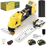 Akku Heckenschere, 21V Bürstenloser Heckenschere mit 2,0Ah Akku und Ladegerät, 22cm Lange und...