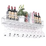 JKAVPPT Wall Mounted Wine Racks Wall Floating Shelves for Kitchen Bar, Wine Bottle Storage Organizer...