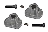 perfektGarten 2X Messerhalter + Schrauben + Keil Satz kompatibel mit Oleo-Mac Twin-Cut Viking...