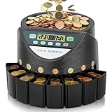 Münzzähler Euro Sortierer, Geldzählmaschine Münzen Sortierer 800 Münzen Kapazität, Münzen...