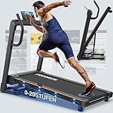 Decorcn Laufband für Zuhause - 4,5 PS, bis 16 km/h. Profi Große Lauffläche Laufband Klappbar, 20...