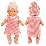 Miunana Kleidung Bekleidungsset Outfits für Baby Puppen, Puppenkleidung 35-43 cm, Kleid Hut Socke