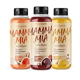 GymQueen Mamma Mia Zero Sauce 3x265ml, kalorienarm, ohne Fett & ohne Zucker, zum Verfeinern von...