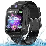 Smooce Kinder Smartwatch GPS, Smartwatch für Kinder mit GPS/LBS Telefon SOS Voice Chat Kamera...