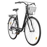 Multibrand Probike 28 Zoll City Fahrrad Shimano 7 Gang, Korb, Fahrrad-Licht, Damen, Herren geeignet...