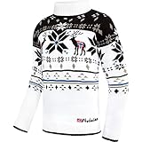 Nebulus Herren Norweger Strickpullover Stag, lässiger Pullover, vielseitig, weiß - L