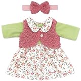 ZWOOS Puppenkleidung 35-43 cm für New Born Baby Puppen, süßes Kleid kompatibel mit Baby Born,...