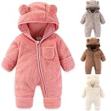 Neugeborenes Baby Bär Strampler Outfit Anzug Winter Schneeanzug Fleece Kleidung Kapuzenoverall