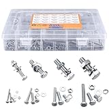 Schrauben und Mutter set, 520 Stück M3/M4/M5/M6 Sechskantschrauben und Muttern Set,...