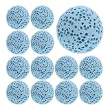 DECHOUS 20 Stück Natürliche Vulkangestein Diffusorperlen 16mm Hellblau für Ätherische Öle Auto...