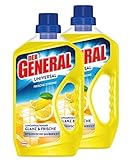 Der General Universal Frische Zitrone, Allzweckreiniger, 2 x 750 ml, Universalreiniger für...