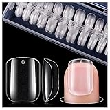 Gelike ec Extra Kurze Quadrat Nagel Tips 240PCS Soft Gel Full Cover Nagelspitzen Kurz Kunstnägel 12...