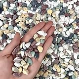 HXJDAM 950g Dekorative Steine Natürliche gemischte Farben Dekosteine Jade kieselsteine Flusskiesel...