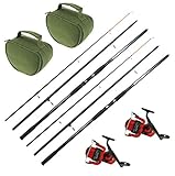 G8DS® Hochsee-Angel-Set: 2 G8DS® Rollentaschen Deluxe + 2 G8DS® Oceancast Brandungsruten 4,20...