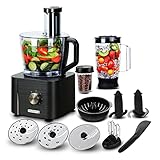 TopStrong Küchenmaschine 1100W,Küchenmaschine Multifunktions,11 Funktionen Food Chopper...