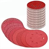 JNJOOD 170 Schleifscheiben 5 Zoll 8 Löcher mit Haken und 40 60 80 120 180 240 320 400 600...