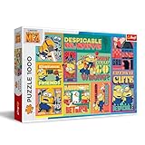 Trefl - Despicable Me 4, Gru und Minions: Unter dem Deckel - Bunte Collage mit den Cartoon-Helden,...