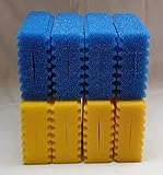 Steppan 8 Filterschwämme 4 x Filterschwamm blau (grob) 4 x Filterschwamm gelb (fein) geschlitzt...