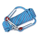 Wzhtuzi Kletterseil, Sicherheitsseil mit 2 Karabiner, Nylon Seil Kletterseil, Feuerrettung Seil,...