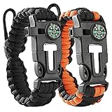 Flintronic Paracord Survival Armband Kit, 5-in-1 Überlebensarmband Set, Feuerstarter aus Feuerstein...